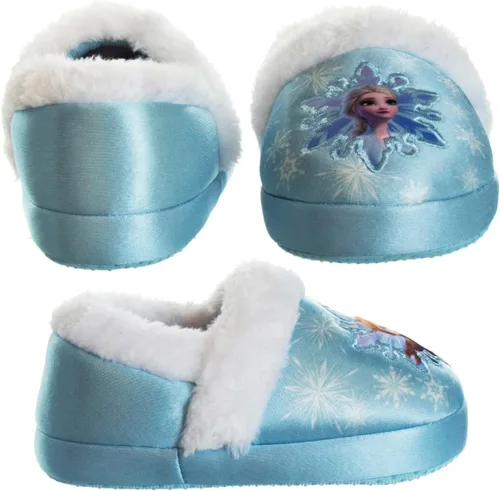 Miniatura 5 de Disney Frozen Elsa and Anna Girls Slippers - Plush Non-Slip Comfy Fluffy Lightweight Warm Comfort Soft Aline Indoor House Slippers