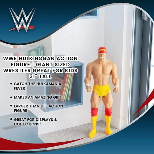 Miniatura 7 de WWE Figura gigante de Hulk Hogan de 31 pulgadas