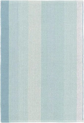 Miniatura 10 de Dash & Albert Barbados - Alfombra de algodón tejida a mano con rayas azules, 5 x 8 pies, patrón de rayas azules