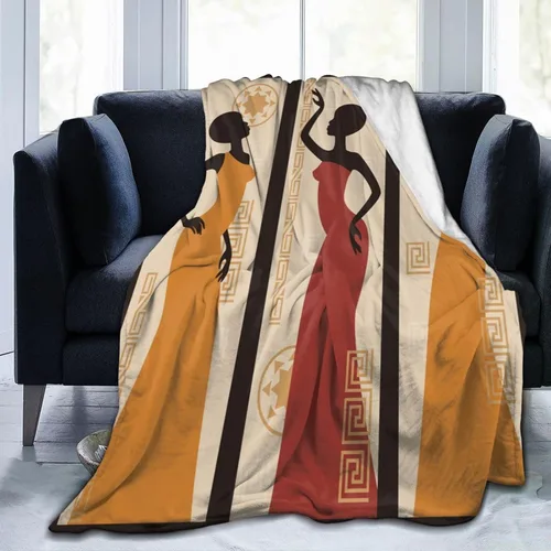 Miniatura 11 de Ouqiuwa Hermosa manta vintage para mujeres afroamericanas, manta de franela de microfibra de felpa de 40 x 30 pulgadas para cama, sofá, campamento