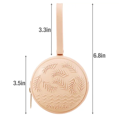 Miniatura 4 de PandaEar Juego de 4 fundas para chupete Paquete de 2 bolsas de silicona portátil para chupetes de viaje y 2 unidades transparentes para pezones