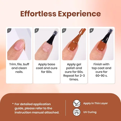 Miniatura 427 de Beetles - Esmalte de uñas de gel marrón – 0.5 onzas líquidas de esmalte de gel marrón oscuro, lámpara LED UV para uñas, regalo de manicura para I