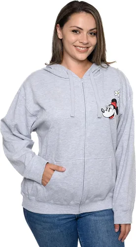 Miniatura 2 de Disney Sudadera con capucha para mujer con estampado de Mickey y Minnie Mouse y cremallera