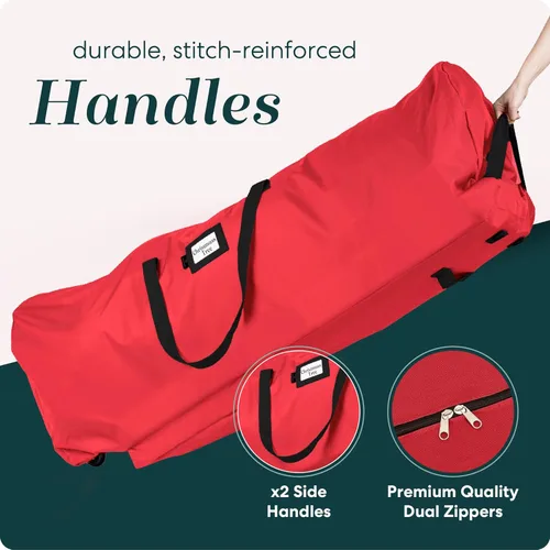 Miniatura 7 de Handy Laundry, Bolsa de almacenamiento para árbol rodante - Almacenamiento para árbol de Navidad artificial de 9 pies. Bolsa con cremallera, asas