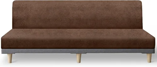 Miniatura 26 de molasofa - Funda elástica para futón de aspecto de cuero, cubierta para sofá sin brazos, protector de muebles con parte inferior elástica, funda