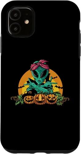 Miniatura 5 de iPhone 13 Pro Alien Peace Sign Halloween Costume Pumpkin Men Women Kids Case