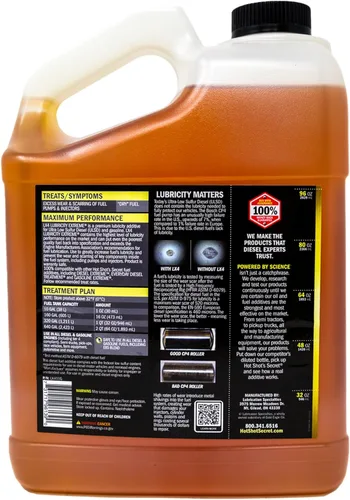 Miniatura 2 de Hot Shot's Secret LX4 Lubricity Extreme 1 galón, tratamiento de combustible para todos los motores, aditivo de gasolina y diésel, el aditivo
