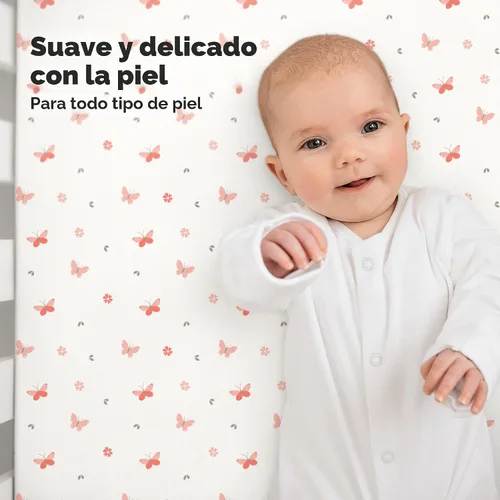 Miniatura 4 de KeaBabies - Juego de 2 sábanas orgánicas, unisex, suaves, 52 x 28 pulgadas, diseño neutro, de algodón jersey transpirable, con estampados adorables