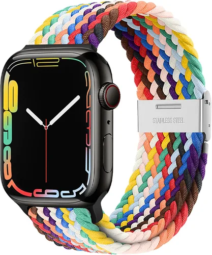 Miniatura 30 de Qimela Correa Compatible con Apple Watch de 1.49/1.57/1.61/1.65/1.73/1.77/1.77/1.93 pulgadas para Mujeres y Hombres, Correa Deportiva Solo Loop