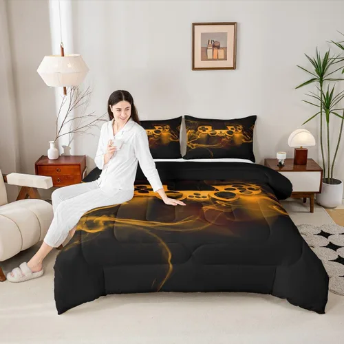 Miniatura 5 de Erosebridal Juego de edredón de videojuegos para niños y adolescentes, juego de ropa de cama de videojuegos, decoración del hogar para niños