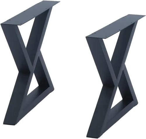 Miniatura 20 de MBQQ Patas para muebles de 15.7" de altura 17.7" de ancho, tubo cuadrado rústico decorativo, patas de mesa de metal resistente, patas de escritorio