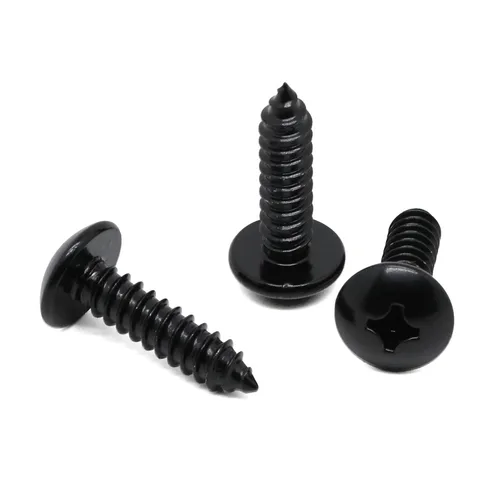 Miniatura 3 de Tornillos para madera con cabeza de truss de 1-1/2 pulgadas, tornillos autorroscantes, acero inoxidable 18-8 (304), acabado negro, 25
