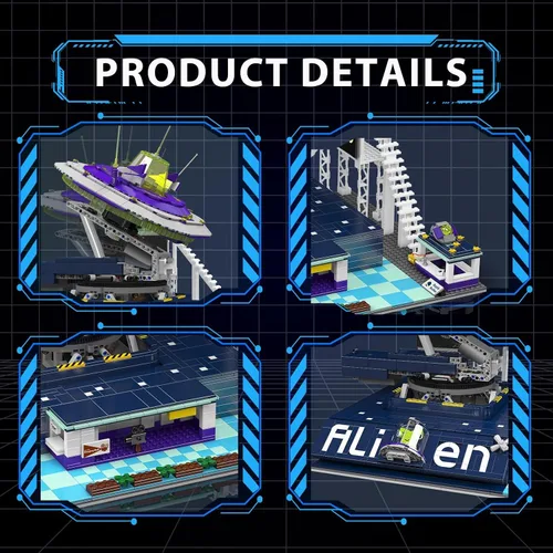 Miniatura 4 de Mould King 11024 Technik Star Flying Building Blocks Toy, 496 piezas de motor eléctrico motor impulsor de sujeción de bloques de construcción Kit