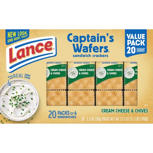 Miniatura 10 de Lance Captain Wafers - Sabor original, 2 paquetes individuales, 500 paquetes en total, 0.23 onzas cada uno