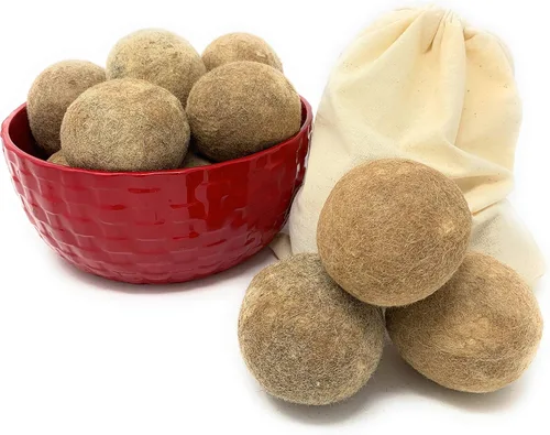 Alpaca Home Bolas secadoras 100% de lana de alpaca, fieltro, juego de 3, fabricadas en Estados Unidos, todos los colores naturales, hipoalergénicas