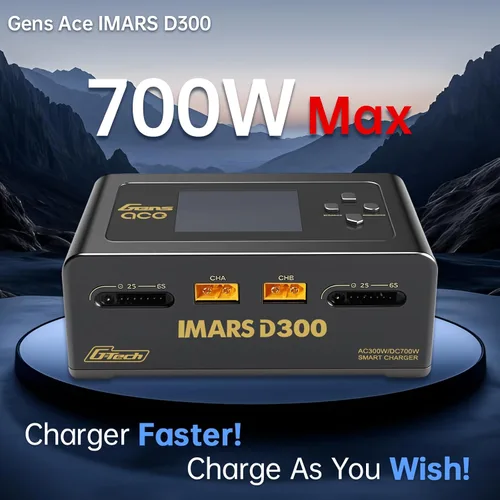 Miniatura 4 de Lipo Cargador de batería IMARS D300Gens。 Cargador de batería Lipo Serie G-Tech Smart Dual Lipo Balance Cargador AC 300W DC 700W (350W x 2), cargador