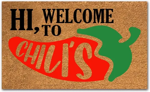 Miniatura 7 de Funny Hi Welcome to Chilis - Tapete para puerta delantera, entrada al aire libre, con entrada resistente, tapete de fibra de coco marrón natural