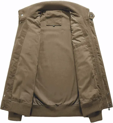 Miniatura 3 de TACVASEN - Chaquetas de algodón para hombre, estilo militar, con múltiples bolsillos
