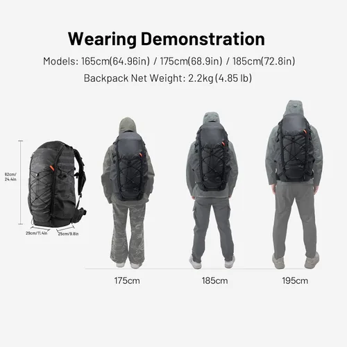 Miniatura 7 de PGYTECH OnePro Super Teleobjetivo Mochila para DSLR y Sony, Nikon, lente de 600/31.496 in, mochila ST de fotografía profesional Canon DSLR con hasta