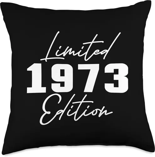 Miniatura 4 de 50th Birthday Gifts For Him & Her by Art Like Wow 1973 Edition, 50 años de edad para hombres y mujeres, 50 años, 16 x 16 pulgadas, multicolor