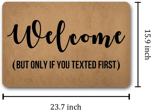 Miniatura 3 de Divertido tapete de bienvenida para decoración de entrada interior, puerta delantera, porche, patio, tapete personalizado con monograma de goma