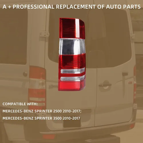 Miniatura 2 de Dasbecan Conjunto de luz trasera con bombillas compatible con Mercedes-Benz Sprinter 2500 3500 2010-2017 lámpara trasera izquierda del lado