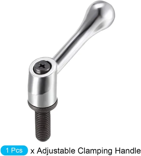 Miniatura 5 de METALLIXITY Mango de sujeción ajustable (M10 x 0.984 in), 1 unidad, mango de nivel de trinquete de botón macho de metal, para equipos