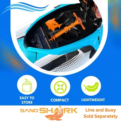 Miniatura 5 de SandShark - Anclaje para barco deportivo y anclaje para moto acuática. Poste de anclaje de agua poco profunda para barco y PWC. Kit de anclaje