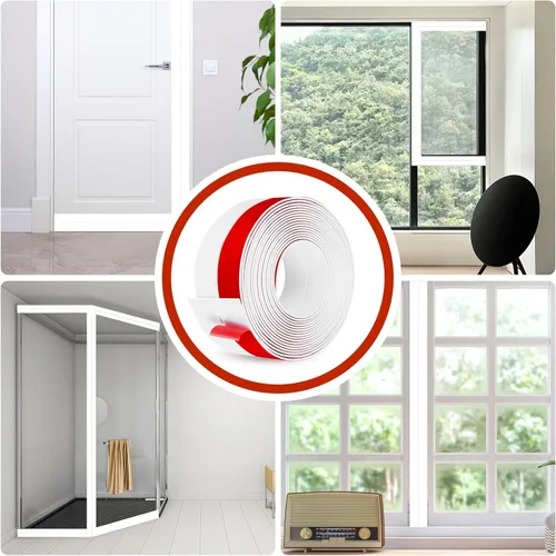 Miniatura 6 de Burlete autoadhesivo para puerta, tapón flexible para puerta de ducha, sello inferior de silicona para ventanas corredizas de vidrio y espacios