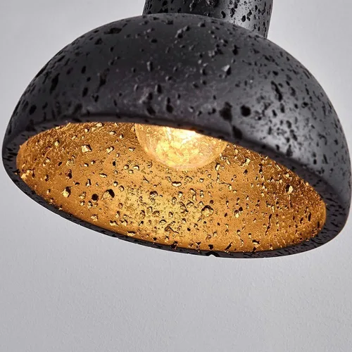 Miniatura 7 de Lámpara colgante de isla de cocina de 5.9 pulgadas, moderna lámpara colgante de travertino negro, cable ajustable E27/E26 para comedor, dormitorio