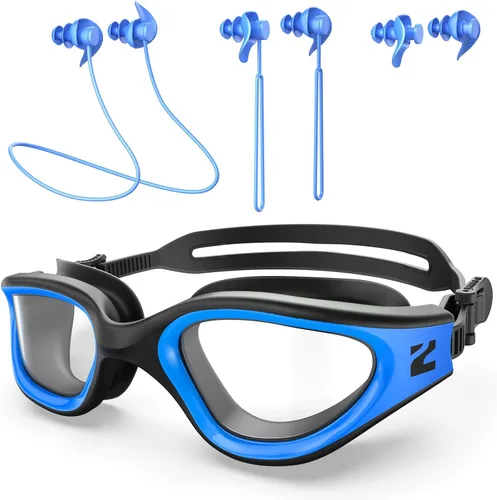 Miniatura 14 de ZIONOR G1 Lite - Gafas de natación polarizadas con 3 pares de tapones para los oídos, gafas de natación con protección UV antivaho para adultos, A3