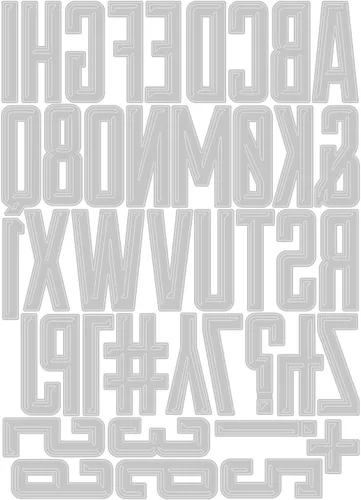 Miniatura 2 de Sizzix Juego de troqueles Thinlits 41PK Alfanumérico Emporium de Tim Holtz, 666282