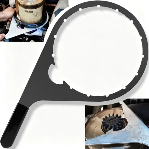 Miniatura 8 de Camoo 8" 482017 llave de collar de filtro de combustible con tapa de ventilación de metal para Davco Fuel Pro 482, 483, 485, 487, 488, 782 y Shop