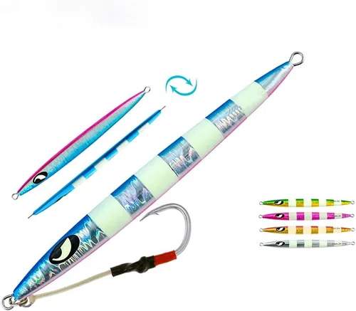 Miniatura 31 de OCEAN CAT Jigs de pesca de agua salada en alta mar Jigging de velocidad de lanzamiento lento señuelos vertical Jigging vertical Plantilla de otoño