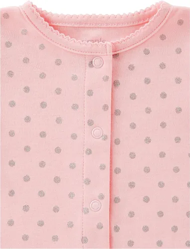 Miniatura 2 de Simple Joys de Carter's - Paquete de 2 mamelucos de algodón con pies para bebé niña, para dormir y jugar