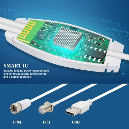 Miniatura 6 de Antena de TV para caravanas al aire libre para cámper, antena digital 4K HDTV RV montaje en techo con amplificador para canales locales