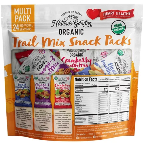 Miniatura 2 de Trail Mix - Paquetes individuales Paquete variado Sin gluten vegano y apto para dieta cetogénica Power Up & Natures Garden Probiotic & Omega 3