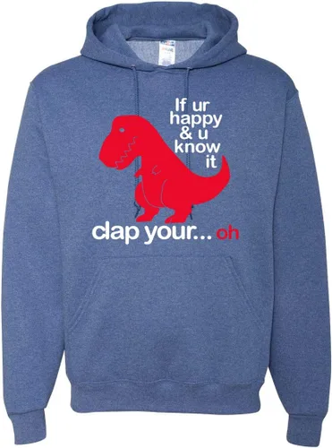 Miniatura 11 de Wild Bobby Sudadera con capucha unisex con estampado "If You're Happy and You Know it" de Dinausor