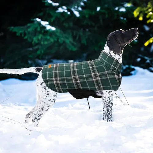 Miniatura 6 de Kuoser - Chaqueta cálida reversible para perro, abrigo de invierno impermeable, estilo británico, ropa para mascotas, chaleco de nieve acogedor