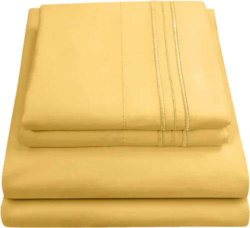 Miniatura 22 de Juego de sábanas de 1800 hilos – Sábanas de microfibra cepillada suave de calidad egipcia – Juego de ropa de cama de lujo con sábana encimera