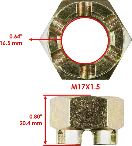 Miniatura 2 de Caltric 2 arandelas de embrague y tuerca castillo de eje trasero compatibles con Polaris Scrambler 500 4x4 2000 2003-2012