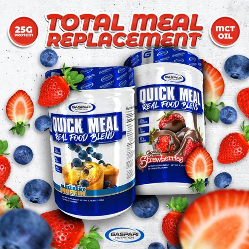 Miniatura 4 de Gaspari Nutrition Comida rápida, batido de proteína de reemplazo total de comida, proteína completa de aislado de proteína de carne, proteína