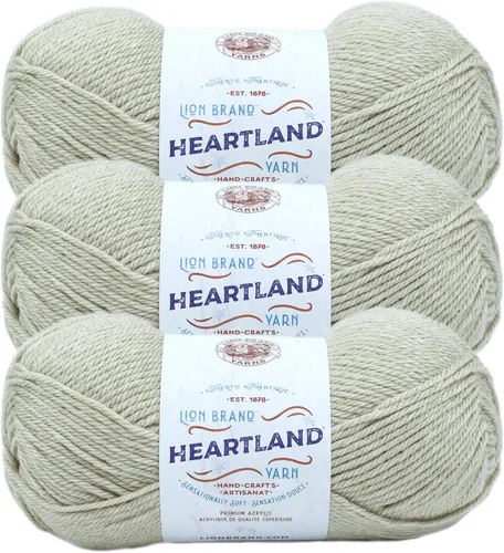 Miniatura 59 de Lion Brand Yarn Heartland Yarn - Hilo multicolor para tejer, tejer y tejer, paquete de 3, color congaree