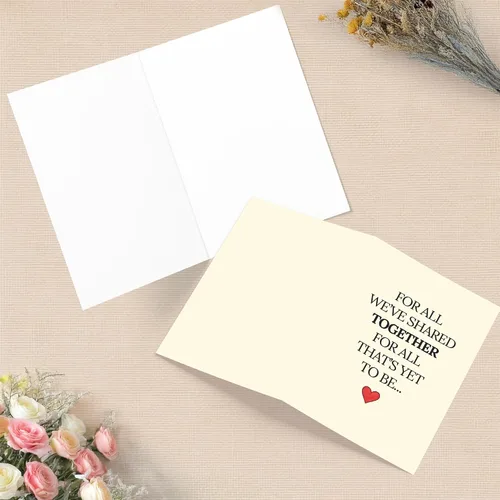 Miniatura 4 de Cheerin Tarjeta de amor con sobres, tarjetas románticas para esposa, novia, marido, prometido, novio, tarjeta de aniversario sentimental para él