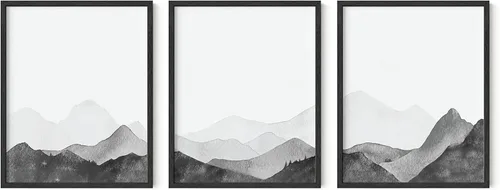 Miniatura 36 de HAUS AND HUES Arte de pared moderno de mediados de siglo, decoración bohemia para pared, juego de 3 impresiones artísticas de sol, decoración
