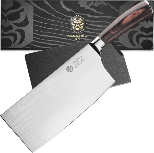 Miniatura 13 de KESSAKU Cuchillo multiusos dentado de 5.5 pulgadas - Serie Samurai - Cuchillo de cocina afilado - Acero inoxidable de alto carbono forjado 7Cr17MoV