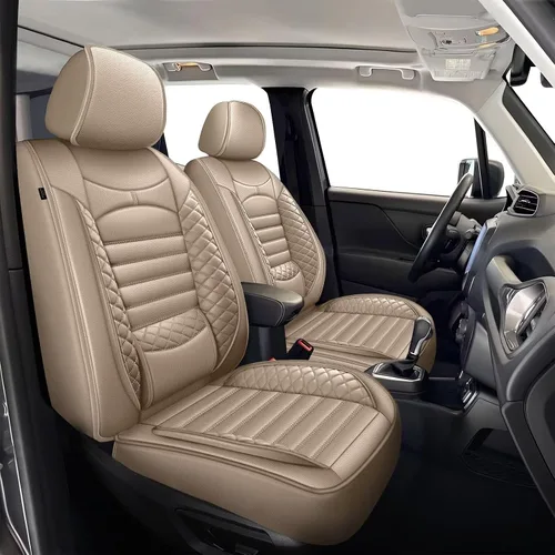 Miniatura 38 de Fundas de asiento de auto para Ford Fusion 2010-2020: juego completo de fundas protectoras de asiento impermeables de piel sintética compatible