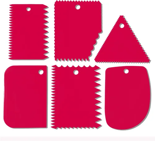 Miniatura 9 de Raspador de pasteles, juego de raspador más suave para pasteles, raspador de masa, herramienta pulidora de raspador de glaseado, peine de decoración
