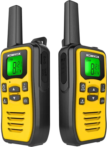 Miniatura 7 de Walkie Talkies recargables grises para adultos, largo alcance, 36 canales, radios bidireccionales FRS GMRS con alerta meteorológica NOAA, carga tipo