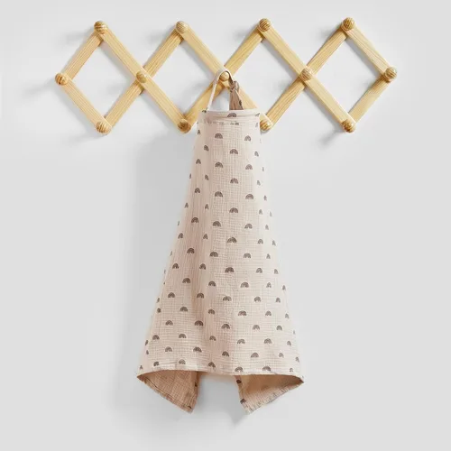 Miniatura 5 de Insular Funda de lactancia de muselina para lactancia materna, fundas de lactancia transpirables con cuello de arco para mamá, delantal de lactancia